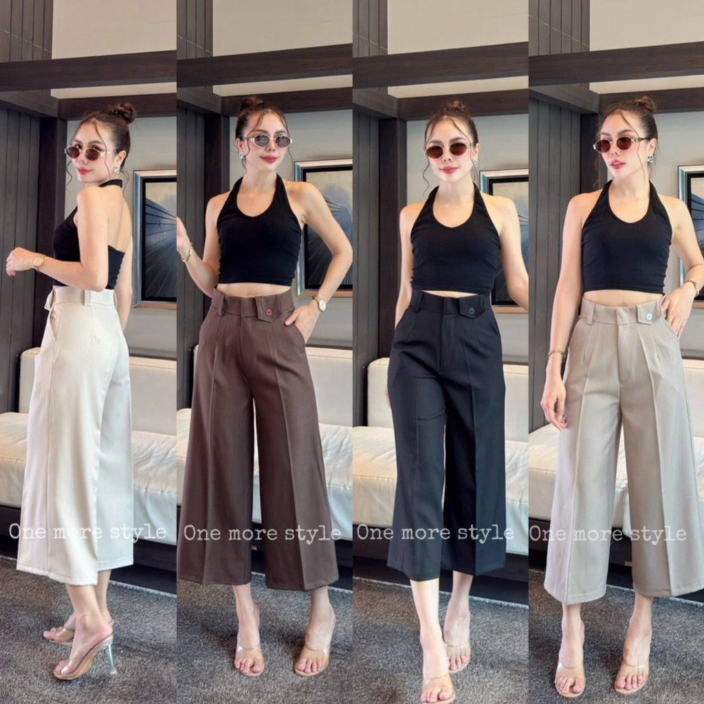 🔮𝑁𝑒𝑤 𝐶𝑜𝑙𝑙𝑒𝑐𝑡𝑖𝑜𝑛🔮S-XXXLกางเกง8ส่วนทรงขาบานพร้อมส่ง🛍️