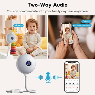 MeeGoo กล้องวงจรปิด 3MP USB เวอร์ชั่นกลางคืน WIFI 2.4GHz ตรวจจับมนุษย์ การสนทนาแบบสองทาง ใช้กับTuya