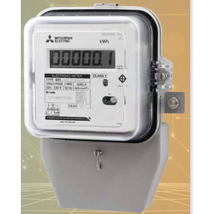 มิเตอร์ดิจิตอล SX1-A30E 2P 5 (45) A 1 เฟส 2 สาย MITSUBISHI แท้