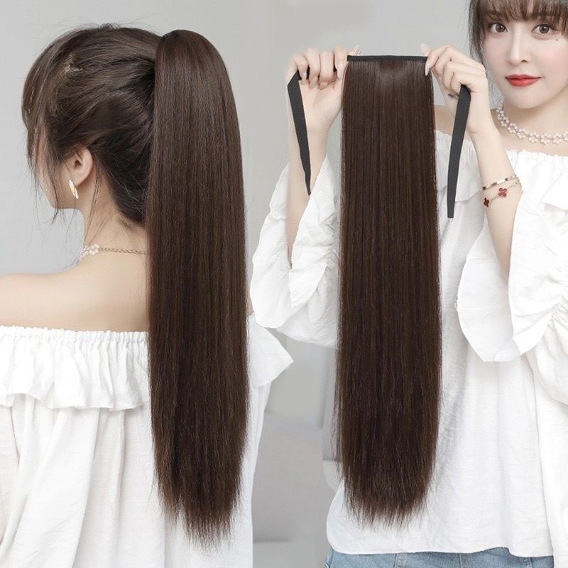 พร้อมส่ง หางม้าตรงสวย ชิ้นหนา (คุณภาพดี) พร้อมส่ง วิกผมหางม้า ไหมทนความร้อน วิกแฮร์พีซ เกรดพรีเมี่ยม