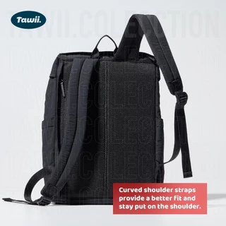 Tawii. กระเป๋าเป้ UNISEX ความจุขนาดใหญ่ 15 นิ้ว กระเป๋าโน้ตบุ๊กหลายช่อง กันน้ำและน้ำหนักเบา