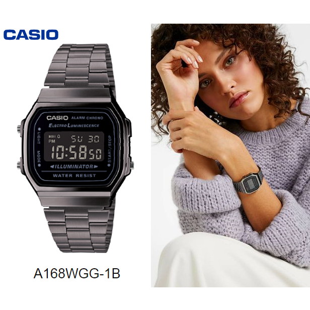 นาฬิกา Casioแท้ รุ่น A168WG-9W ,A168WEGB-1, A168WGG-1B  นาฬิกาดิจิตอล สไตล์วินเทจสุดฮิต ของแท้ 100% 