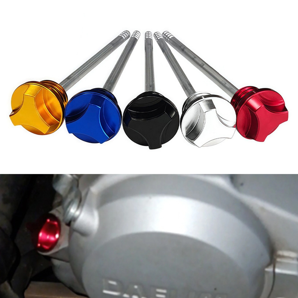 BINGOU การปรับเปลี่ยนรถจักรยานยนต์ Universal Oil Dipstick อุปกรณ์เสริม น๊อตปิดน้ำมันเครื่อง ฝาปิดน้ำมันเครื่อง CNC