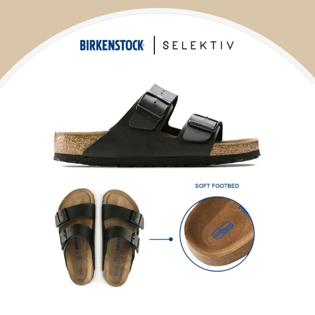 BIRKENSTOCK ARIZONA BIRKO SOFT FOOT BLACK