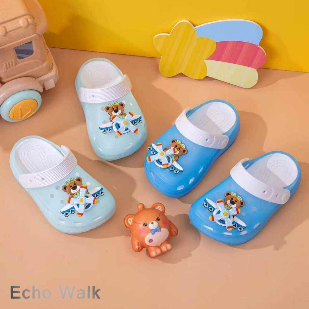 Echo Walk รองเท้าเด็กมีไฟ ลายหมีขับเครื่องบิน น่ารัก กันลื่น เบา ใส่สบาย เหมาะใส่เล่นและไปโรงเรียน - รูปที่ 6