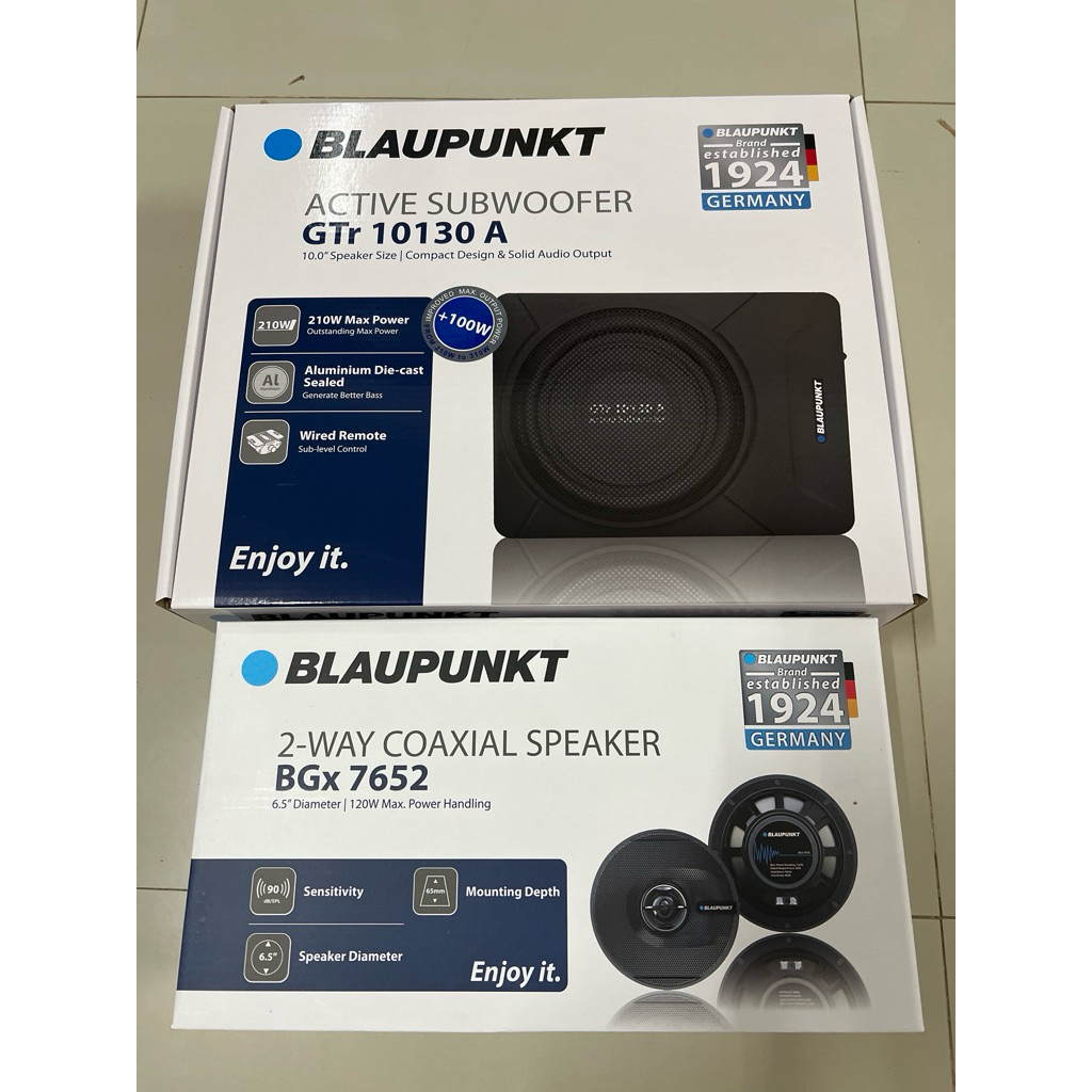 ชุดละ 5295บาท  10“ Subbox  Blaupunkt รุ่น GTR10130A 1ตัว 6.5“ BLAUPUNKT BGX7652 1คู่ลำโพงเบสสติดรถยน