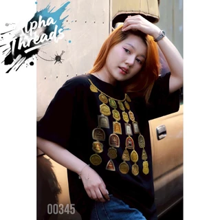 (จัดส่งตลอด 24 ชั่วโมง)Alpha Threads เสื้อยืดสกรีนลาย“สร้อยพระ”สินค้าพร้อมส่ง มีปลายทาง✅