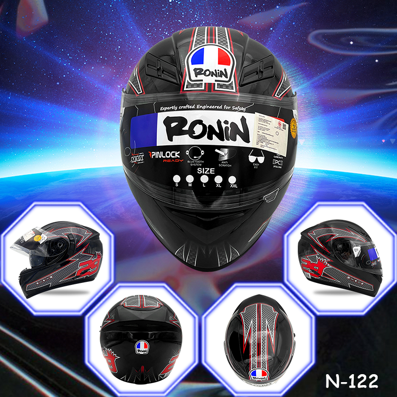 【ลดราคาล้างสต็อก】999-หมวกกันน็อกเต็มใบ N รองรับการติดตั้ง แถมฟรีถุงผ้าใส่หมวกมีชิวสองชั้น - รูปที่ 5