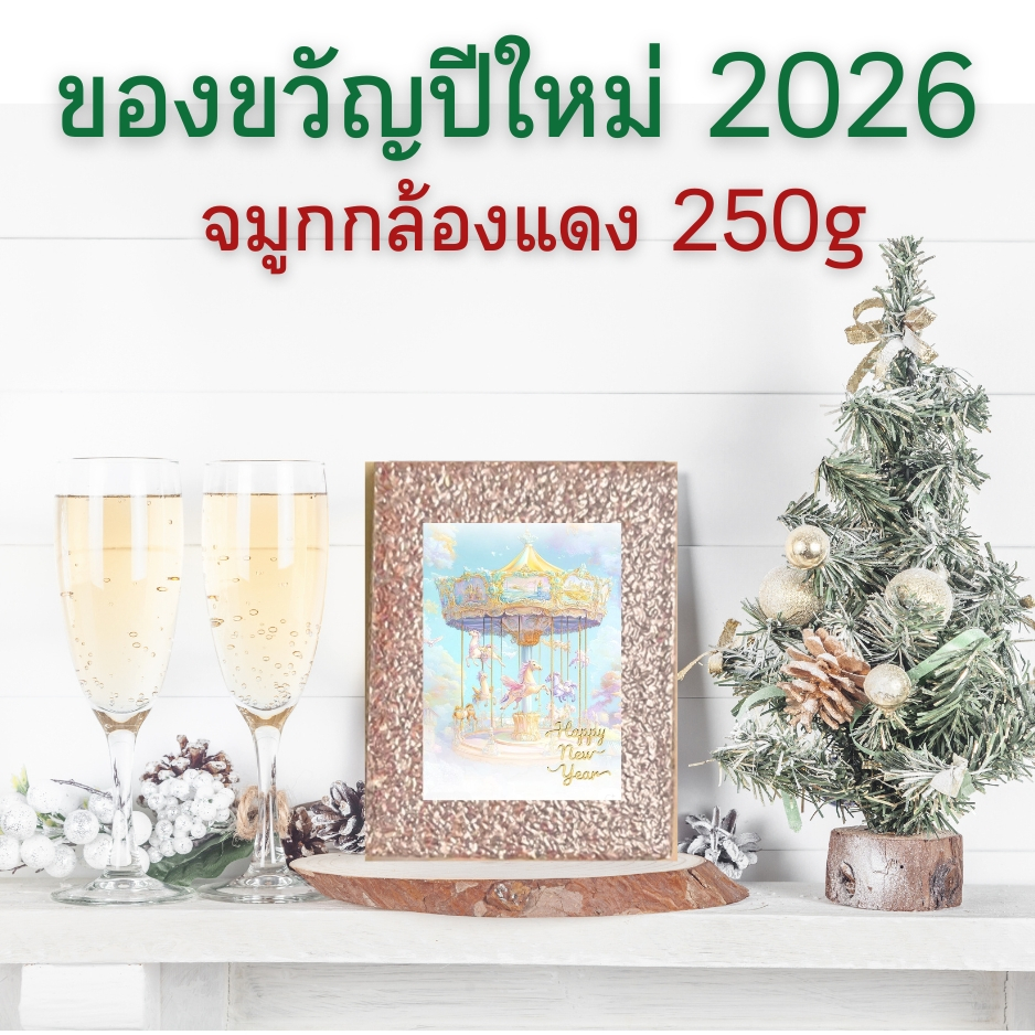 SET 30 ชิ้น ข้าวของขวัญปีใหม ของแจกลูกค้า จมูกกล้องแดง 250 กรัม 30 ชิ้น 350 บาท