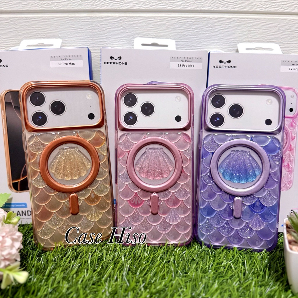 keephone เคสนางเงือก 3D รองรับชาร์จแม่เหล็ก สำหรับ 17 pro max / 17 pro