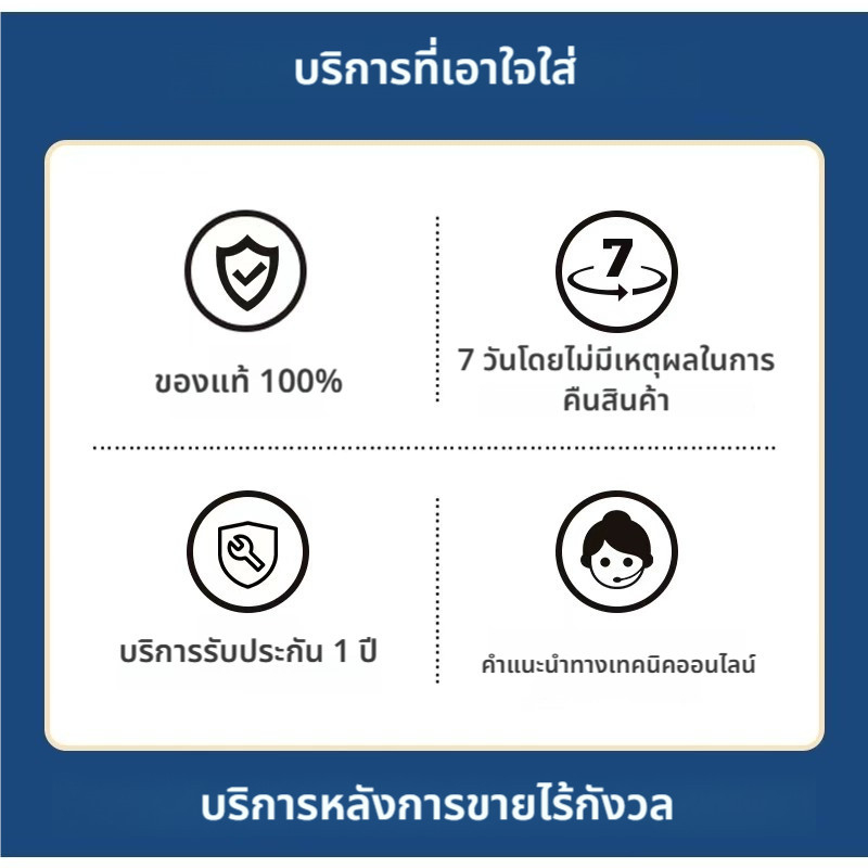 การรับประกัน โคมไฟ  6 เดือนเปลี่ยนฟรีหลังการขายฟรี