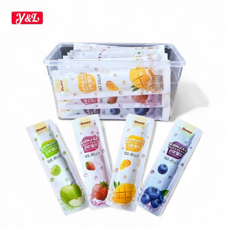 พุดดิ้งเจลลี่ รสชาติผลไม้รวม ขนาด 1 กล่อง ปริมาณ 30 ชิ้นในกล่อง แช่เย็นทานสดชื่น อร่อย