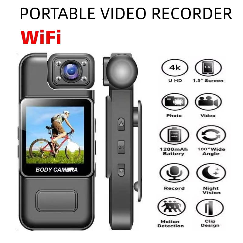 กล้องแบบพกพา HD เครื่องบันทึกการขับขี่ ขี่จักรยาน กล้องกีฬา WIFI เครื่องบันทึกวิดีโอ