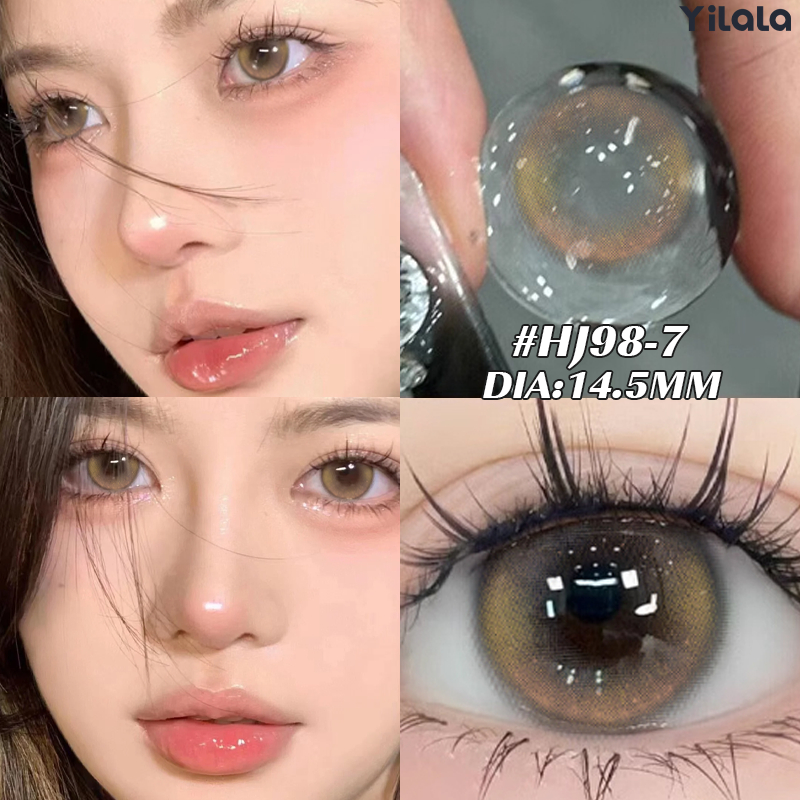 คอนแทคเลน YILALA 2pcs/1คู่คอนแทคเลนส์สี Queen รายเดือน ชุดคอนแทคเลนส์ รายเดือน ปริมาณน้ำ 40% Contact