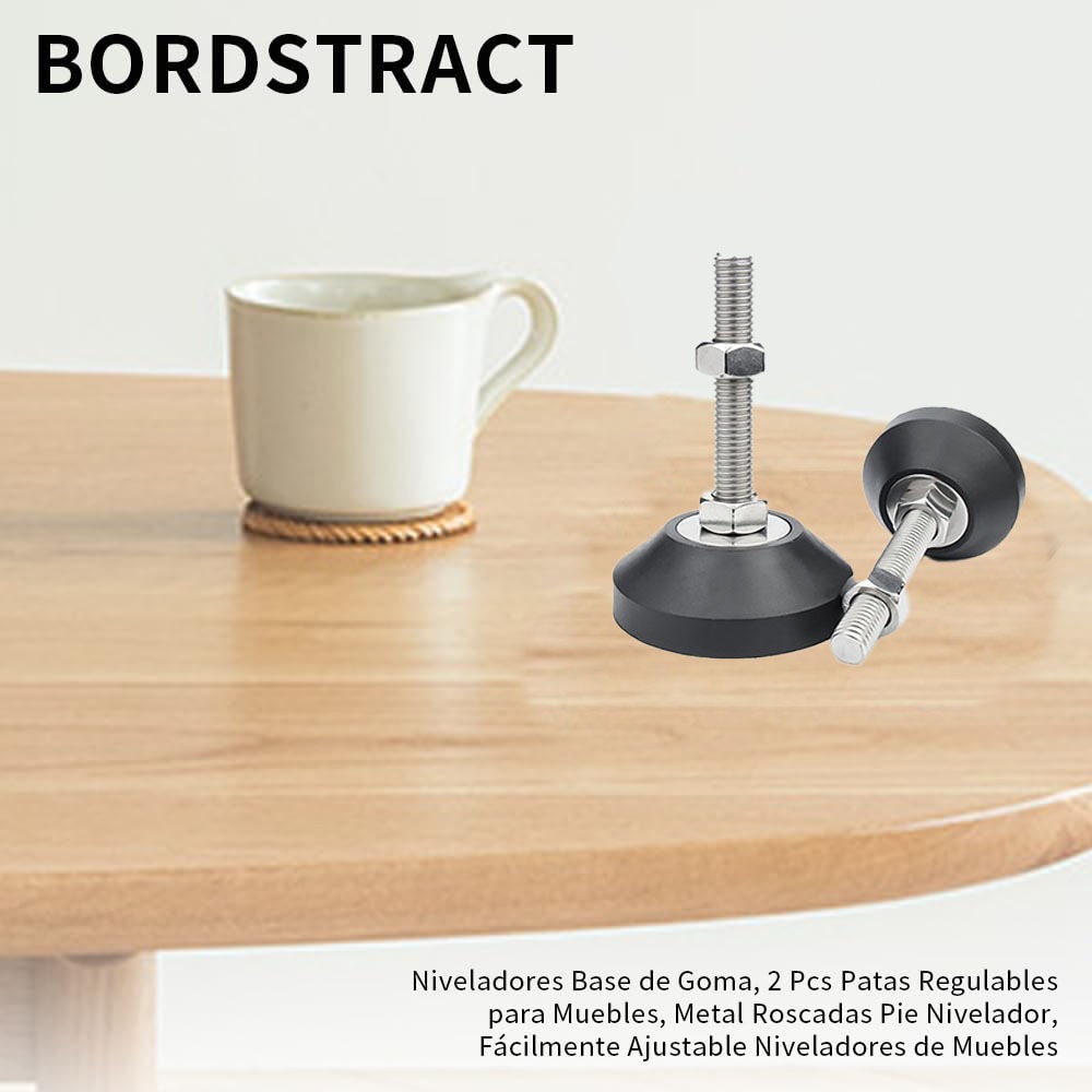 ขา ปรับระดับ โต๊ะ เฟอร์ฯ ทรงโดนัท+ยาง สแตนเลส 304 เกลียวมิล M8 M10 Leg Leveler+Nylon SUS304 - รูปที่ 4