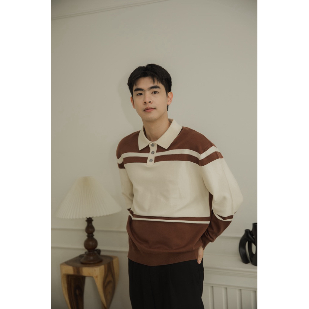 Nay sweater สเวตเตอร์คอปกสำหรับผู้ชาย งานผ้าทอคุณภาพมากๆ