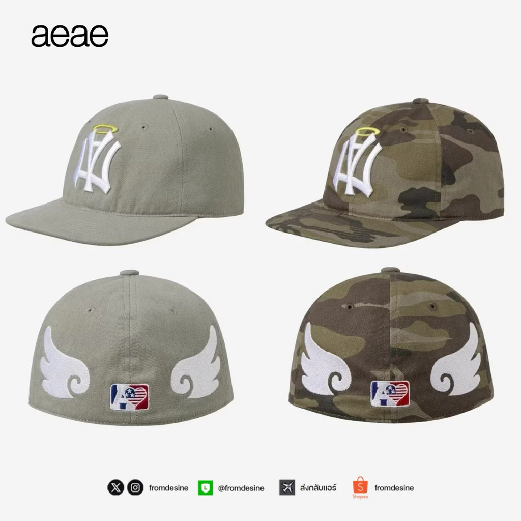 [ พร้อมส่ง ] หมวก aeae AE SYMBOL ANGEL WING CAP 🇰🇷