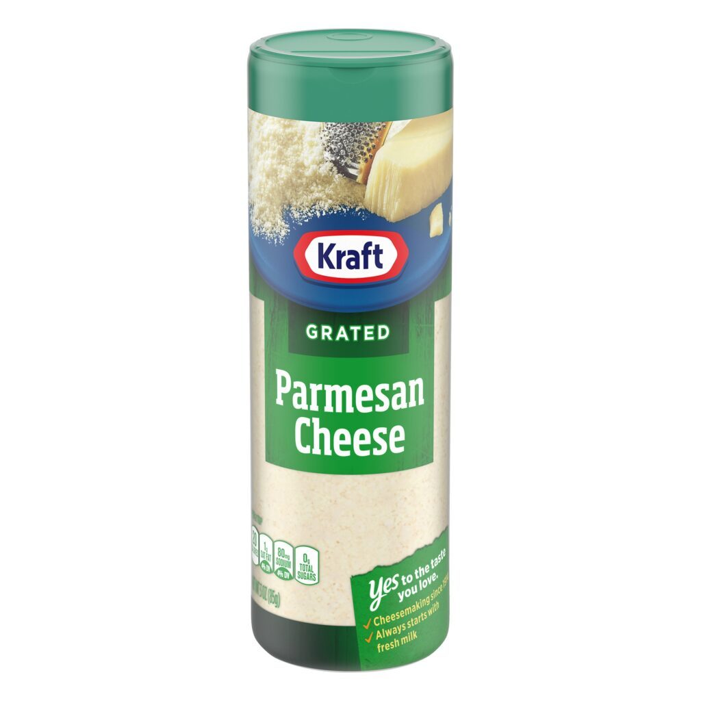 Kraft Grated Parmesan Cheese 3oz 85g-คราฟท์ พาเมซานชีสขูด 85กรัม