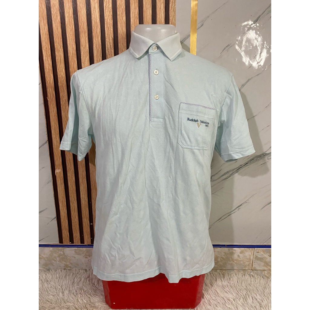เสื้อโปโลแขนสั้นยี่ห้อ Rudolph Valentino มือสองกระสอบนำเข้า
