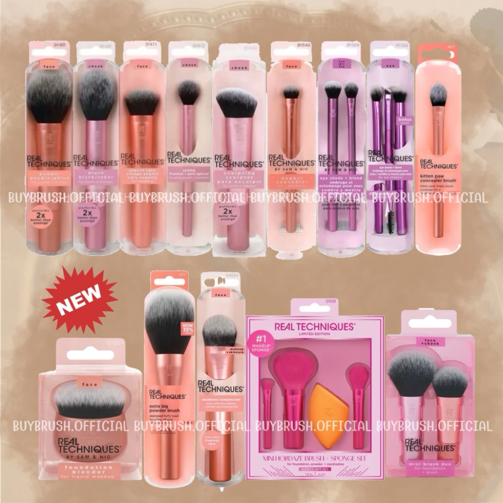 พร้อมส่ง🇹🇭 Real techniques แปรงแต่งหน้า ปัดแป้ง แก้ม แต่งตา