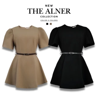 Thealner-AN815 (เซตเสื้อแขนตุ๊กตากางเกงขาสั้น+เข็มขัด)