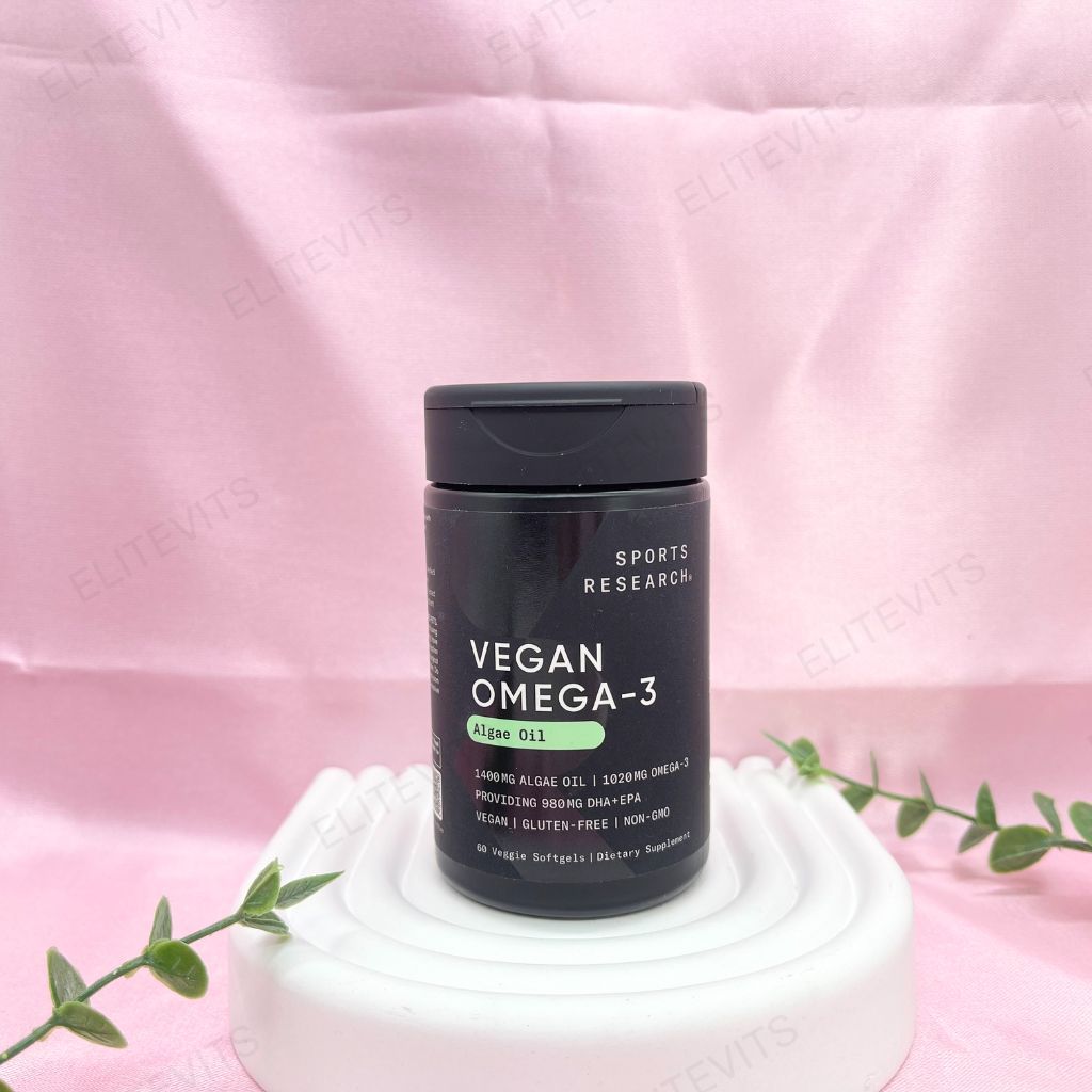 Sports Research Vegan Omega-3 (Algae Oil) , 60 Veg Softgels (No.397)