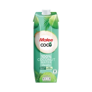 MALEE น้ำมะพร้าว 100% ขนาด 1000 มล. ตรามาลีโคโค่ (ยกลัง! 6 กล่อง)
