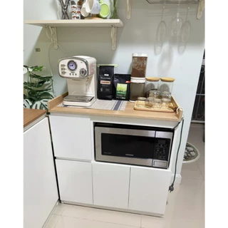 🔥ราคาถูก🔥Hawa 90 Furniture เคาน์เตอร์วางไมโครเวฟ รุ่น A2-ลิ้นชักซ้าย พร้อมกันตกขนาด 40*80*85(รวมกันตก)✔️