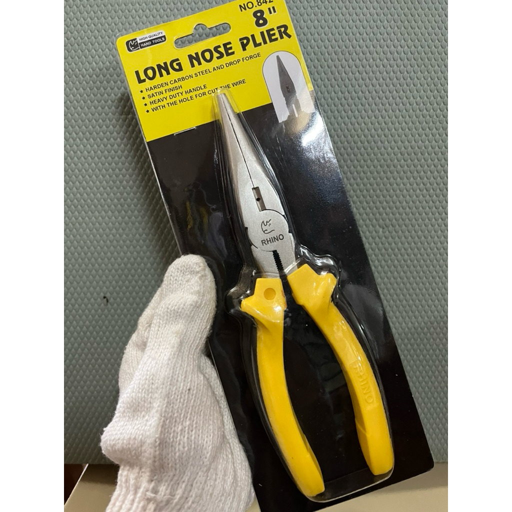 RHINOคีมปากแหลม 8“ RHINO 842
