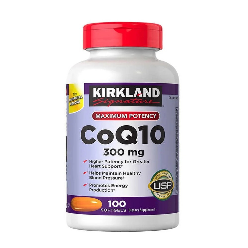 Kirkland Signature CoQ10 USP Verified 300 mg 100 Softgels