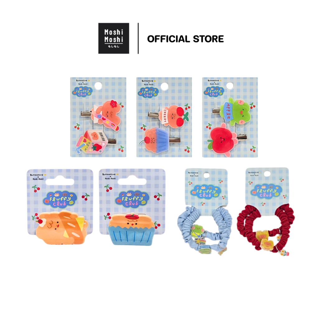 Moshi Moshi กิ๊บติดผม กิ๊บหนีบผม ยางมัดผม ลาย Butterclub กิ๊บติดผมน่ารักๆ รุ่น 8100040003-8100040857