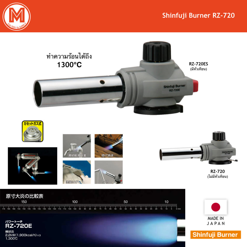 หัวพ่นไฟ Shinfuji Burner RZ-720 Serie