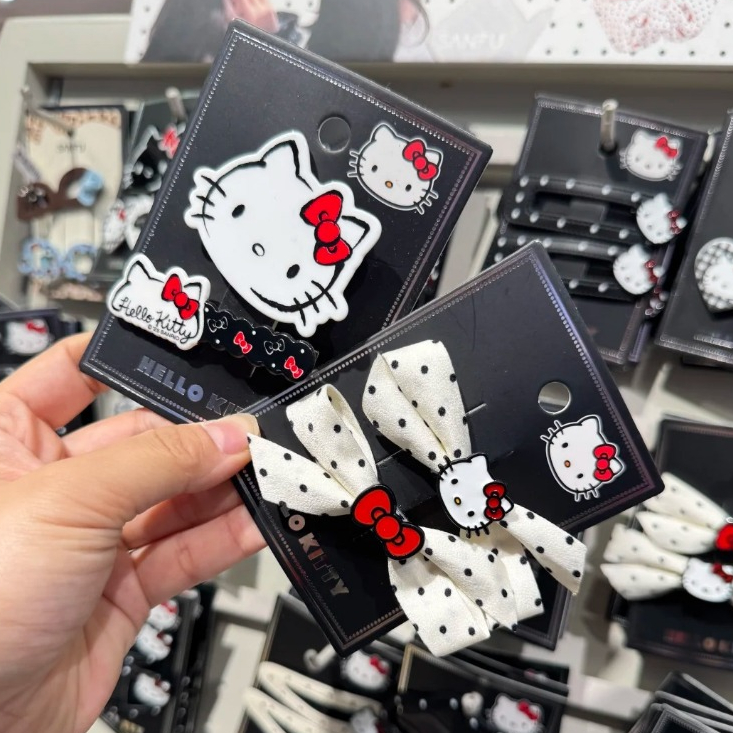 🥧 กิ๊บติดผม Sanrio คอล สีขาว-ดำ 🌸🎀 ꔛ กิ๊บหนีบผม 💕ซานริโอ้ ของแท้