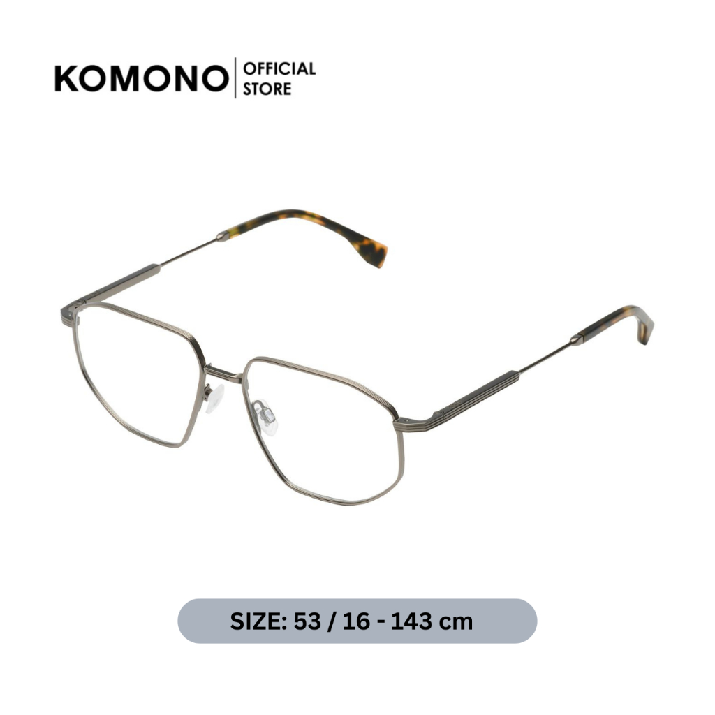 [Titanium] KOMONO Clara Black กรอบแว่นตาทรงสี่เหลี่ยม สีดำ