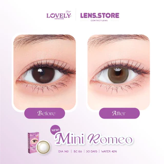 คอนแทคเลนส์รายเดือน LOVELYPLUS รุ่น MINI ROMEO Light Brown มินิโรมิโอ สีไลท์บราวน์ เลนส์ตาละมุน
