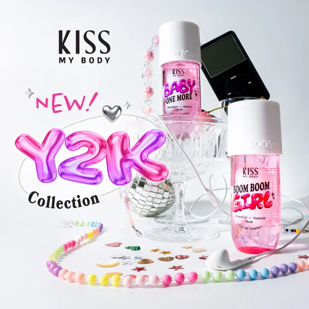 [ใหม่!! น้ำหอมฉีดเสิร์ฟอินเนอร์ ] Kiss My Body Y2K Collection น้ำหอม EDT ขนาด 88ml. ( มี 2 กลิ่นให้เลือก )