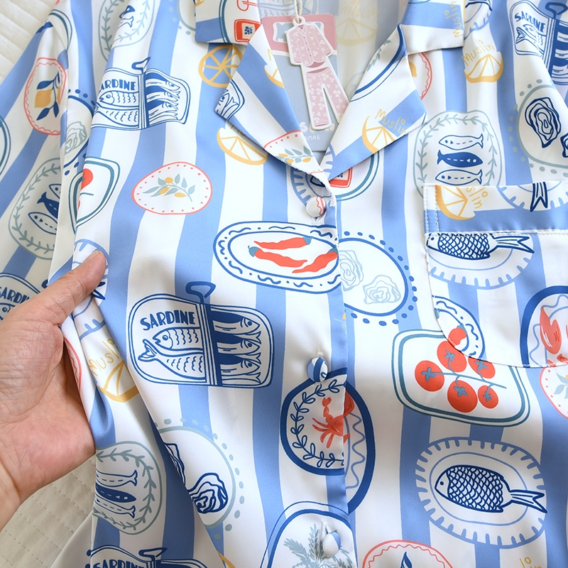 ชุดนอน Muslin Pajamas Silk Satin รุ่น Happy Safari (N2200 T2200 L2200) | ชุดนอนผู้หญิง - รูปที่ 5