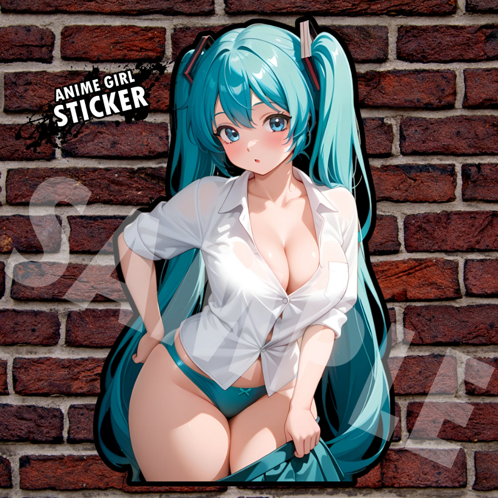 มิคุ สติ๊กเกอร์ Miku Vocaloid Sticker Doujin Ecchi Miku
