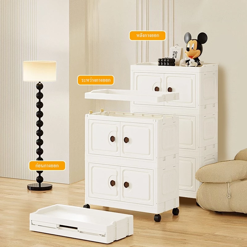 HEINOกว้าง40CM 5ชั้น ตู้อเนกประสงค์ ตู้เก็บของพับได้ ตู้วางของมีหลายชั้น สไตล์การออกแบบโมเดิร์นจัดเก็บบ้านให้เป็นระเบียบ thumbnail 5