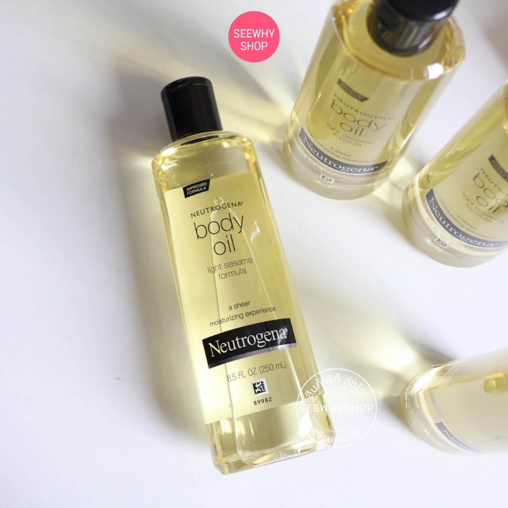 แท้/ส่งไว Neutrogena Body Oil Light Sesame Formula นูโทรจีน่า บอดี้ออยล์ 250ml