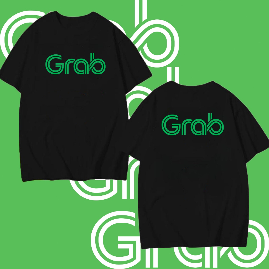 Ready Stock Baju Sulam Grab Simple Grab Food เสื้อยืด Grab ส่งอาหารเสื้อยืดผ้าฝ้ายแขนสั้น T-shirt S-