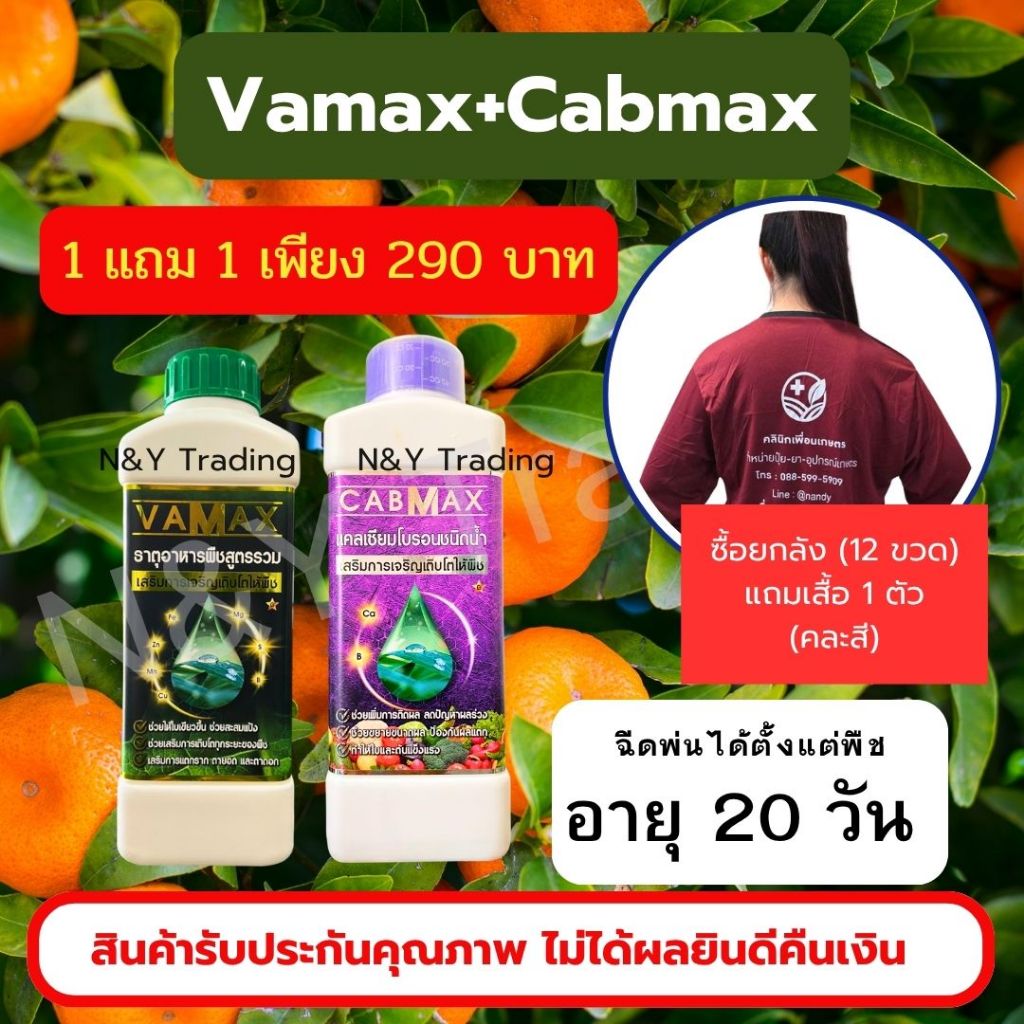 🌾 VAMAX + CABMAX ปุ๋ยธาตุอาหารรวมเข้มข้น | พืชโตไว ใบเขียว ผลดก ขั้วเหนียว