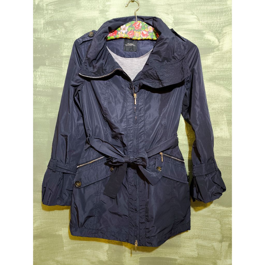 MaxMara WEEKEND LINE Navy Blue Spring Coat Size 6