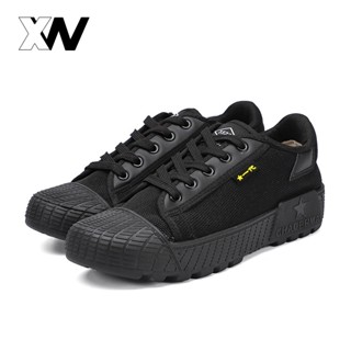 XWbrand   รองเท้าผ้าใบสองสี ระบายอากาศดี พื้นยางกันลื่น ปลาย…