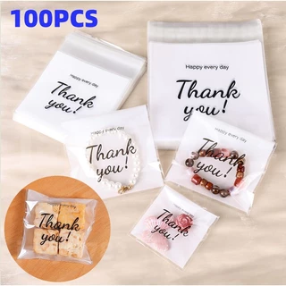 🏠 100 ชิ้น OPP ถุงบรรจุกาวในตัวถุงบรรจุภัณฑ์โปร่งใส DIY เครื่องประดับสร้อยข้อมือสร้อยคอบรรจุภัณฑ์เครื่องประดับ ถุงแก้ว