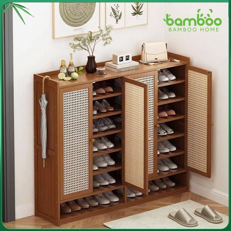 🔥 (สินค้าขายดี) ตู้เก็บรองเท้าไม้ ตู้เก็บรองเท้าสำหรับทางเข้า ตู้เก็บรองเท้ากันน้ำ กันน้ำและป้องกันกลิ่น