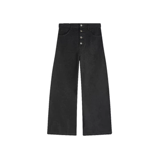 DOUBLE RAW DENIM BAGGY BLACK / กางเกงยีนส์ขายาว