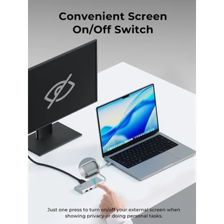 AUKEY UH-CUH02 ฮับ OfficeDok 6-in-1 USB-C Hub | HDMI 4K@60Hz + USB 10Gbps + PD 100W