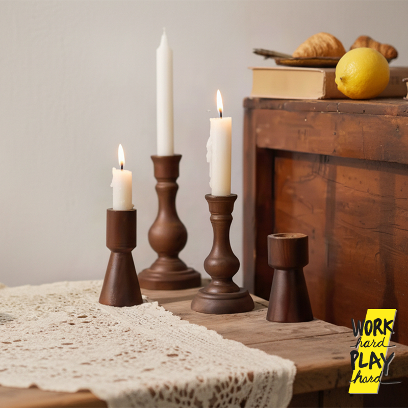 WHPH Shop เชิงเทียน เชิงเทียนวินเทจ เชิงเทียนไม้ แต่งบ้าน mid century modern คุณภาพงานส่งออก