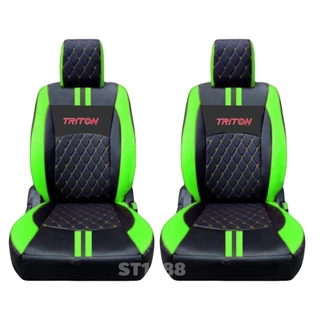 ชุดหุ้มเบาะรถยนต์ TRITON *รวมปี 2005-2025 [ลาย 9] หนังพรีเมียม สปอร์ตทันสมัย (Sofia Carshop)
